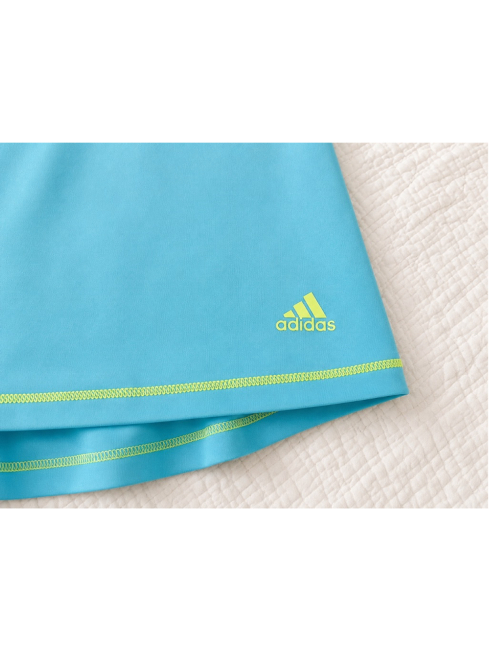 Adidas Aqua Blue Tennis Skort Skirt Shorts Women’s Small Neon Trim Pockets - Picture 3 of 9